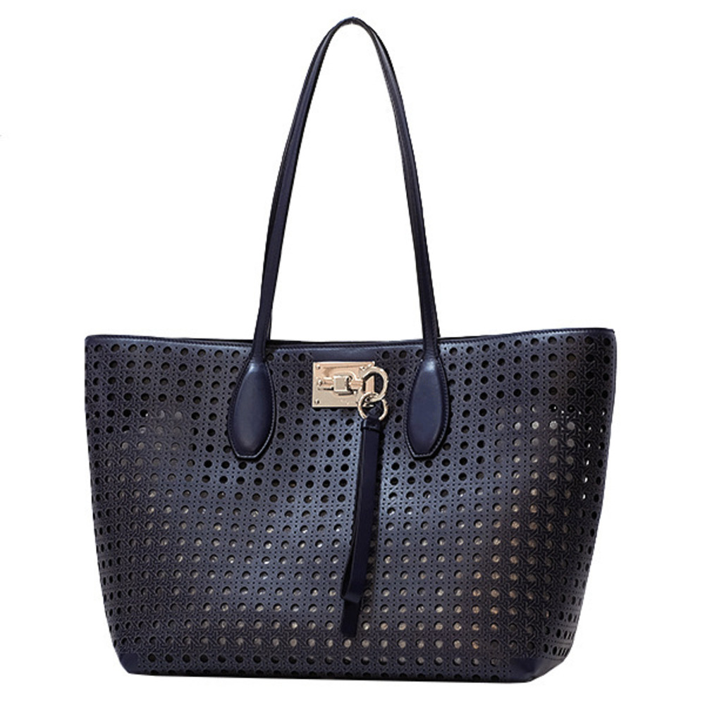 Ferragamo Punching Tote Bag Blue